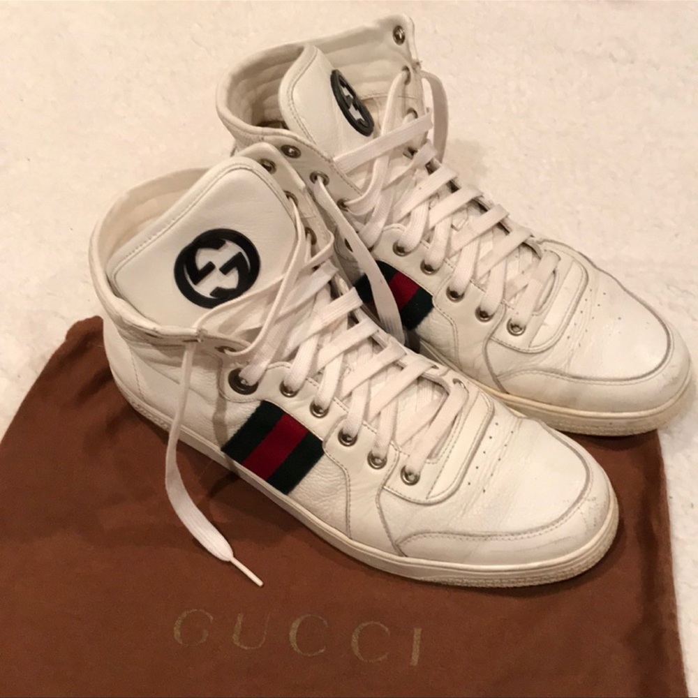 Authentic high top Gucci sneakers